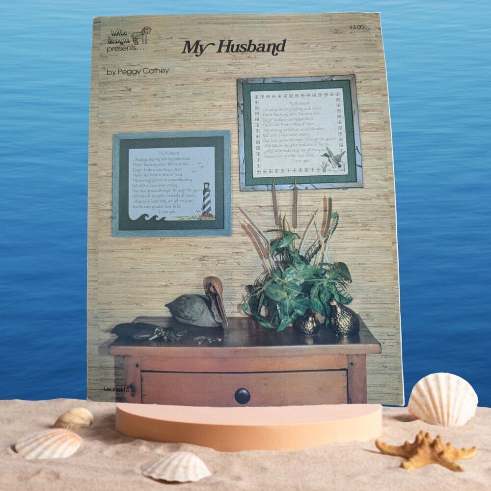 My Husband Sampler Peggy Cathey Hollie Designs Cross Stitch Leaflet Vintage 80s